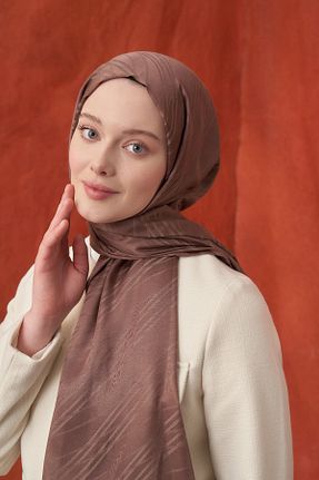 شال قهوه ای زنانه پلی استر ARMANDA - کد 846062329
