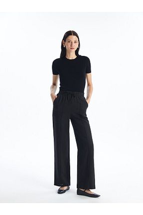 شلوار مشکی زنانه کتان LC Waikiki - کد 836869038