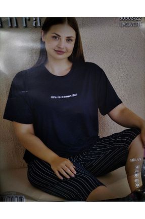 ست لباس راحتی سرمه ای زنانه ساده Mihra Stil - کد 841725585