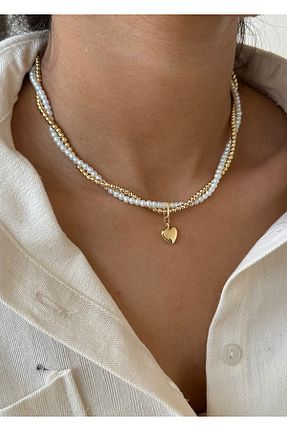 گردنبند جواهر سبز زنانه برنجی takıtarzım - کد 846088638