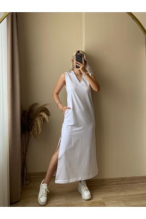 لباس سفید زنانه پنبه ای Butik - کد 846110283