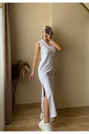 لباس سفید زنانه پنبه ای Butik - کد 846110283