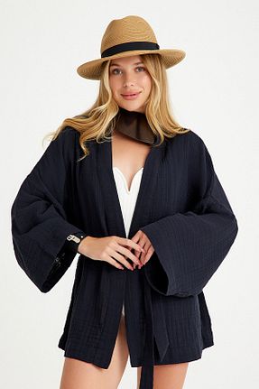کیمونو و کافتان مشکی زنانه %100 پنبه Miespiga - کد 752657327