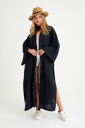 کیمونو و کافتان مشکی زنانه %100 پنبه Miespiga - کد 752652693