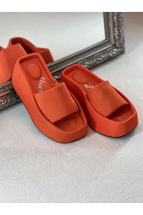 دمپائی نارنجی زنانه پارچه ای SHOEMARK - کد 694753647