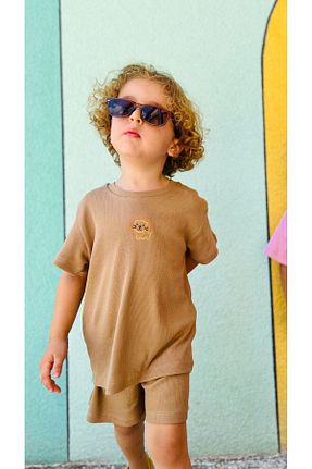ست بالاتنه و پائین تنه بژ بچه گانه بافت Mamareng - کد 842476943