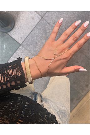 دستبند جواهر طلائی زنانه روکش طلا Hoop jewelery - کد 846151013