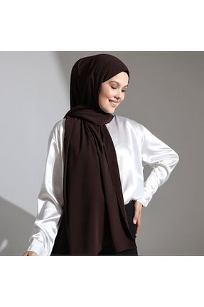 شال قهوه ای زنانه Medine İpeği Berel Moda - کد 759017160
