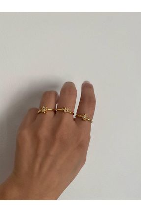 انگشتر جواهر طلائی زنانه زیرکن Vi store - کد 56297596