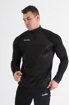 سوئیشرت مشکی مردانه ساده Diadora - کد 658840710