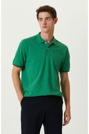 تی شرت سبز زنانه اسلیم فیت یقه پولو پنبه (نخی) تکی کد 470784295