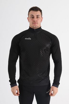 سوئیشرت مشکی مردانه ساده Diadora - کد 658840710