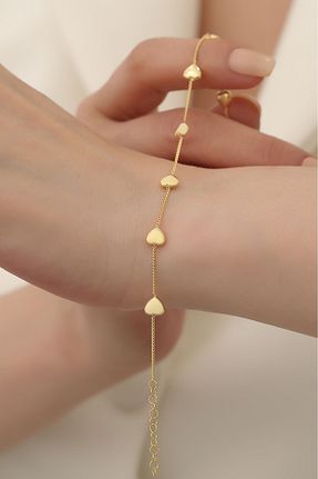 دستبند نقره طلائی زنانه 925 عیار Nox Jewelry - کد 845557892
