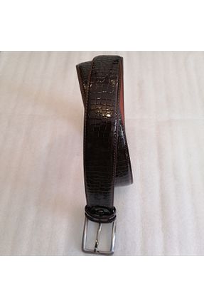 کمربند زرشکی زنانه چرم خالص Butik Tülin - کد 846229504