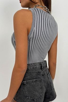 بلوز طوسی زنانه Bodycon lovebox - کد 843414833