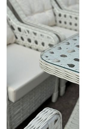 ست باغچه سفید خیزران KARAGÜL GARDEN - کد 821951495