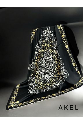 روسری سبز پلی استر Akel - کد 842760233