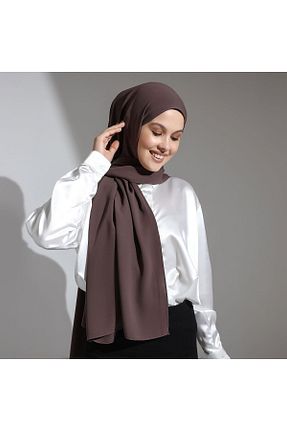 شال قهوه ای زنانه Medine İpeği Berel Moda - کد 758793864