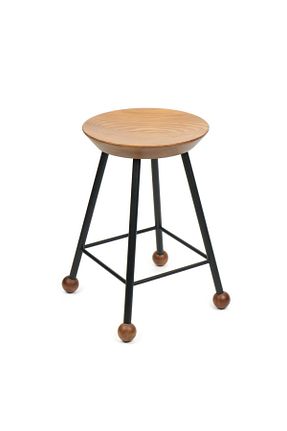 چهارپایه قهوه ای Wood Stone Art - کد 679592254