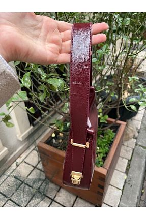 کیف دوشی زرشکی زنانه چرم مصنوعی Grandcollection - کد 800602733