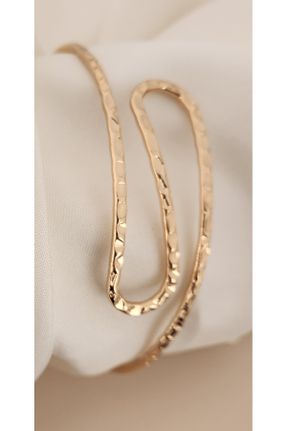 دستبند استیل طلائی زنانه فولاد ( استیل ) کد 842036793