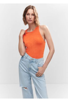 تی شرت نارنجی زنانه رگولار کد 738522228