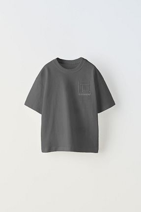 تیشرت طوسی بچه گانه گشاد The Champ Clothing - کد 825900109