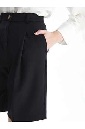 شلوارک و برمودا مشکی زنانه کتان LC Waikiki - کد 836869872