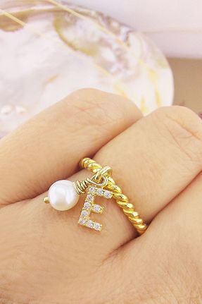 انگشتر مروارید طلائی مروارید فرهنگی VAOOV - کد 806372978