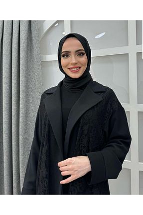 کافتان و کیمونو حجاب مشکی زنانه جین BYM - کد 828445723