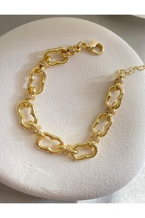 دستبند استیل (فولاد) طلائی زنانه استیل (فولاد) Bubbleatelier - کد 846161064