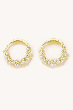 گوشواره نقره طلائی زنانه 925 عیار Marie Claire - کد 769722824