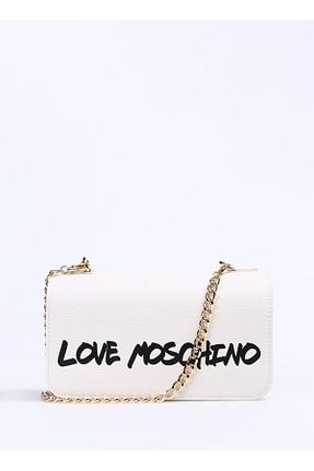 کیف دوشی سفید زنانه چرم مصنوعی Love Moschino - کد 846228958