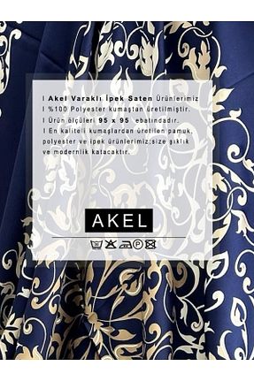 روسری سبز پلی استر Akel - کد 842760354