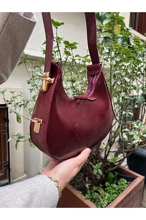 کیف دوشی زرشکی زنانه چرم مصنوعی Grandcollection - کد 800602733
