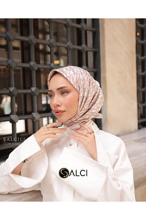 شال صورتی زنانه ابریشم ŞALCIEŞARP - کد 846264159