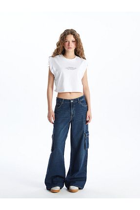 تیشرت سفید زنانه Relaxed LC Waikiki - کد 846277439
