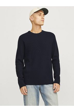 پلیور آبی مردانه ساده Jack & Jones - کد 845915524