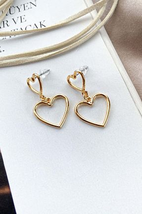 گوشواره جواهر طلائی فلزی roshel - کد 845930436