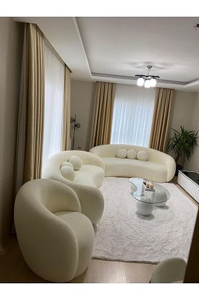 ست مبل سفید 3+3+1 Bilgin Design - کد 839963757