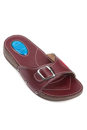 دمپائی زرشکی زنانه چرم مصنوعی Comfort Style - کد 42645260