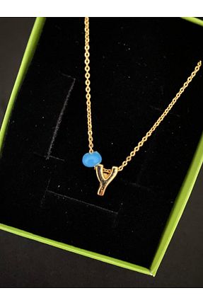 گردنبند جواهر سفید زنانه پوشش لاکی HerşeyVarBurda - کد 846061111