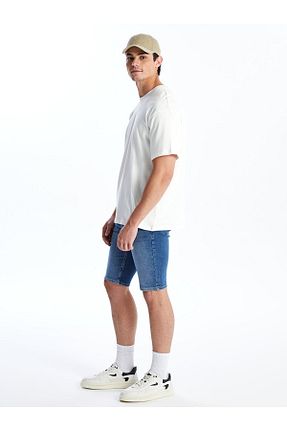 شلوارک و برمودا آبی مردانه Skinny LC Waikiki - کد 846012451
