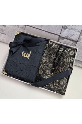 سجاده مشکی پلی استر hira tasarım - کد 808602227