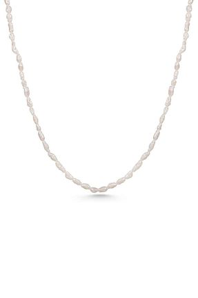 گردنبند مروارید سفید مروارید اقیانوس Ecru Atelier - کد 755314384