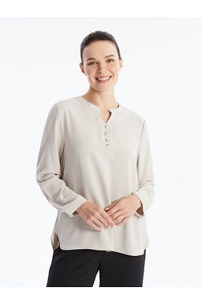 بلوز طوسی زنانه ساده LC Waikiki - کد 846072903