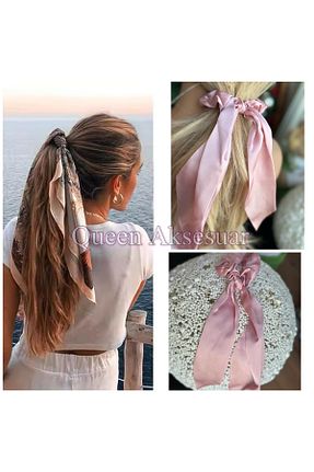 گیره سر صورتی زنانه ساتن Queen Nelly - کد 846077230