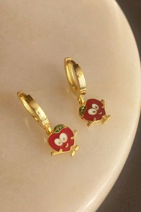 گوشواره نقره طلائی بچه گانه 925 عیار VAOOV - کد 658688237