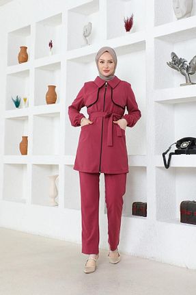 ست بالاتنه و پائین تنه صورتی زنانه جین BurcuFashion - کد 846154740