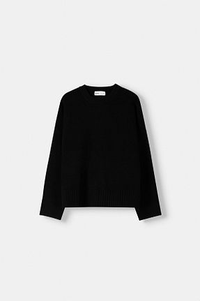 پلیور مشکی زنانه ساده Bershka - کد 846185983